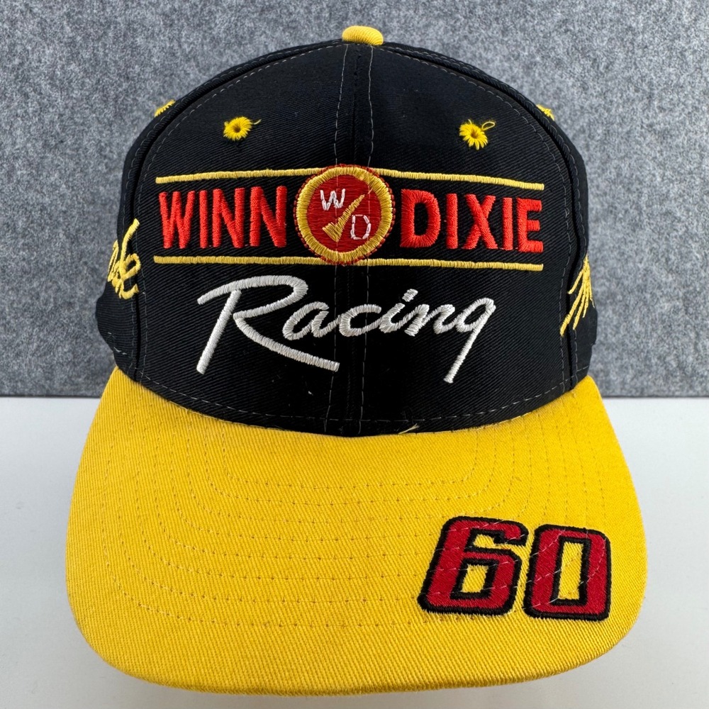 Vintage Mark Martin Winn-Dixie Racing Hat Mens Black #60 Snapback